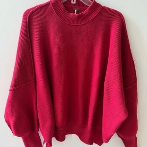 Free People Garnet Oversized Crewneck Sweater